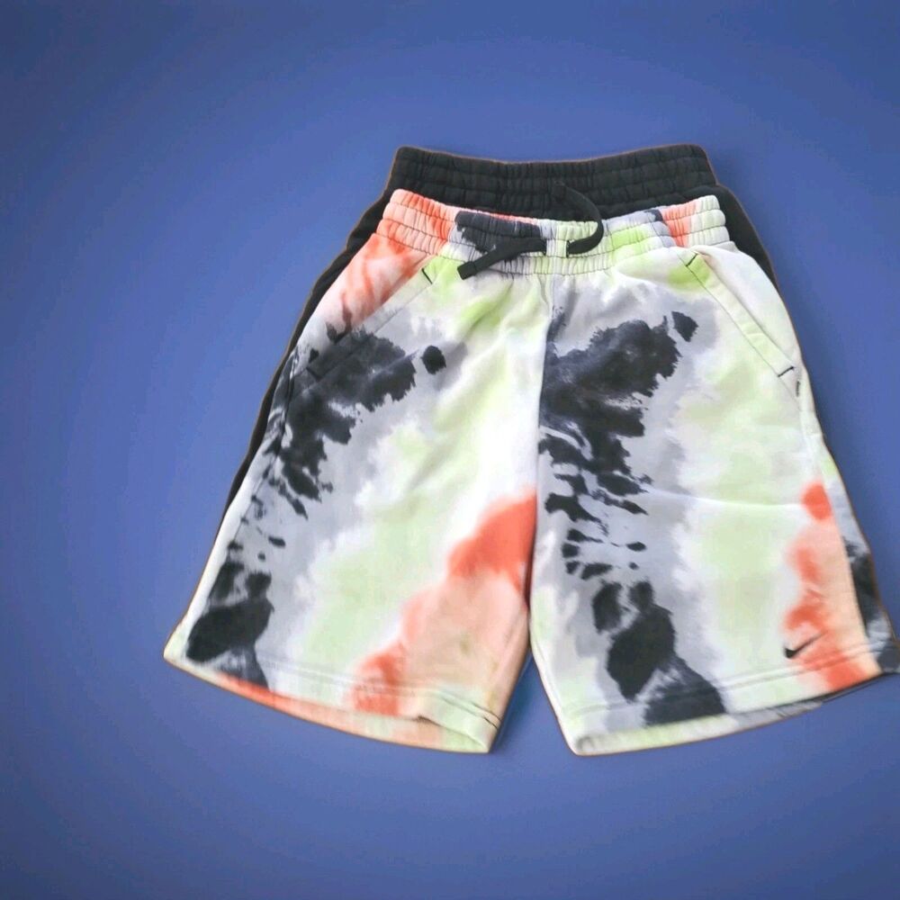 Nike & AIR Jordan Boys Youth Shorts Lot of 5 Sz LARGE Cotton Jogger Black Blue - Picture 7 of 14